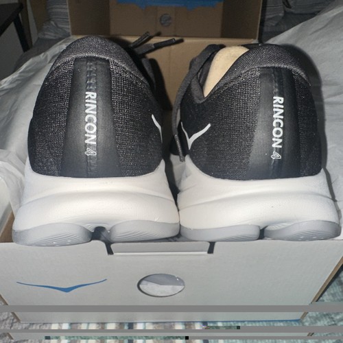 Hoka One One Rincon 4 Men's Size 10D Running Shoes Black/White - photo 2