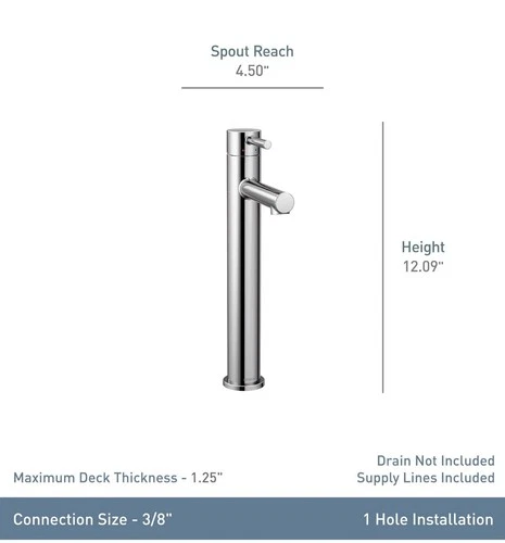 Moen 6192BG Align 1.2 GPM 1 Hole Bathroom Faucet - Gold - photo 3