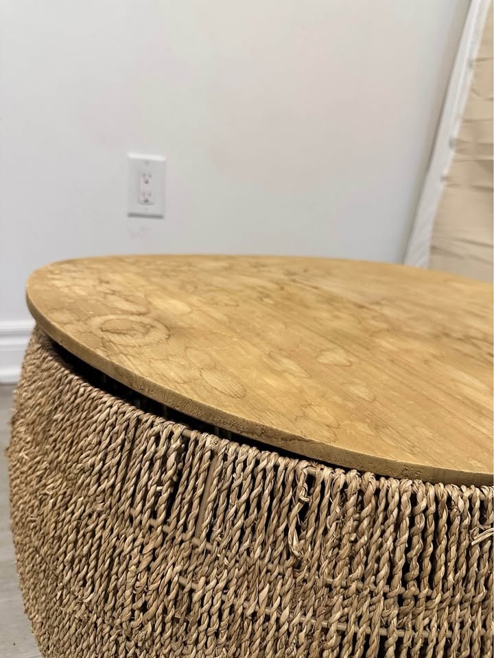 Rattan Storage Ottoman - photo 3