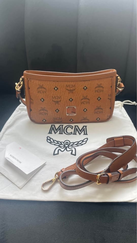 MCM Small Visetos Convertible Shoulder Bag Brown - photo 2