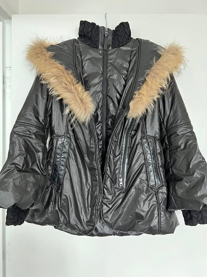 Mackage “Peaches” Black Down Jacket w/ Fur Hood – Size M