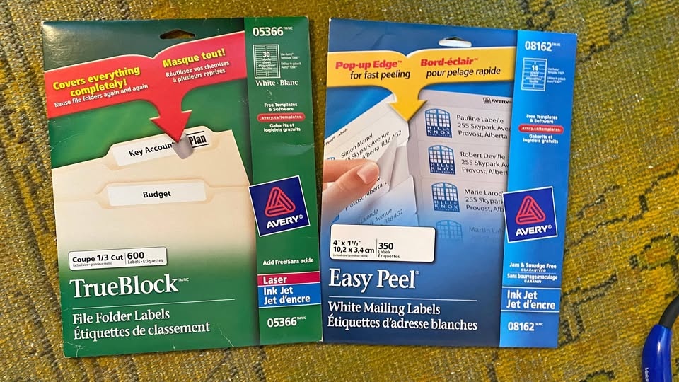Office Labels - Files and Mailing