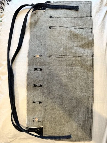 Cult Of Individuality Dark Blue Denim Mini Apron Belt With Pocke - photo 2