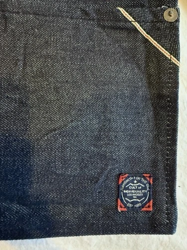 Cult Of Individuality Dark Blue Denim Mini Apron Belt With Pocke - photo 3