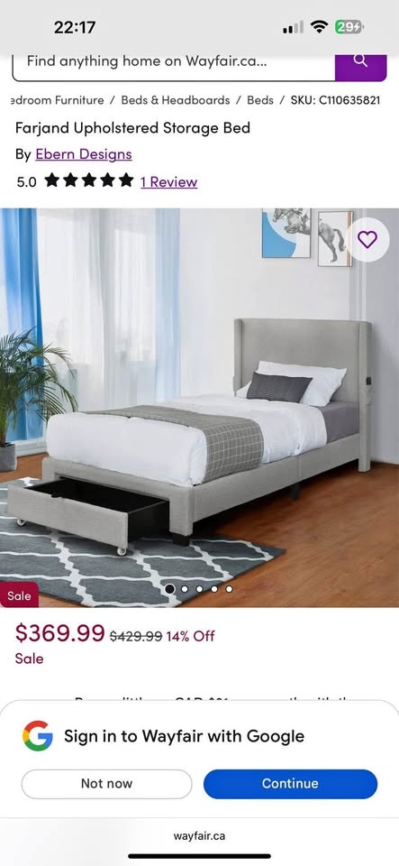 Lightly used youth bed
