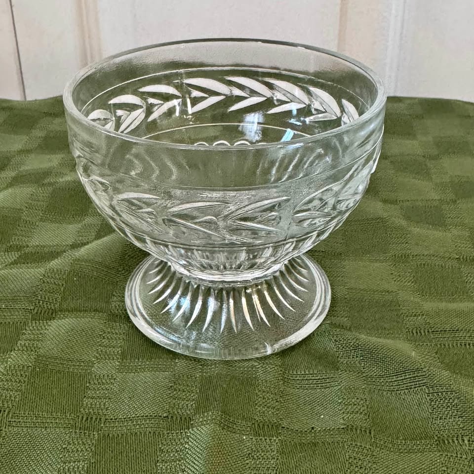 Vintage pressed glass dessert cup