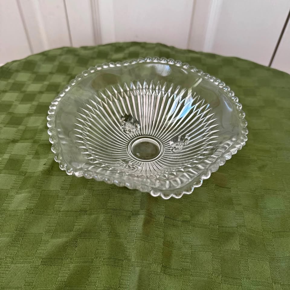 Jeanette Glass Cut Crystal Bowl MCM