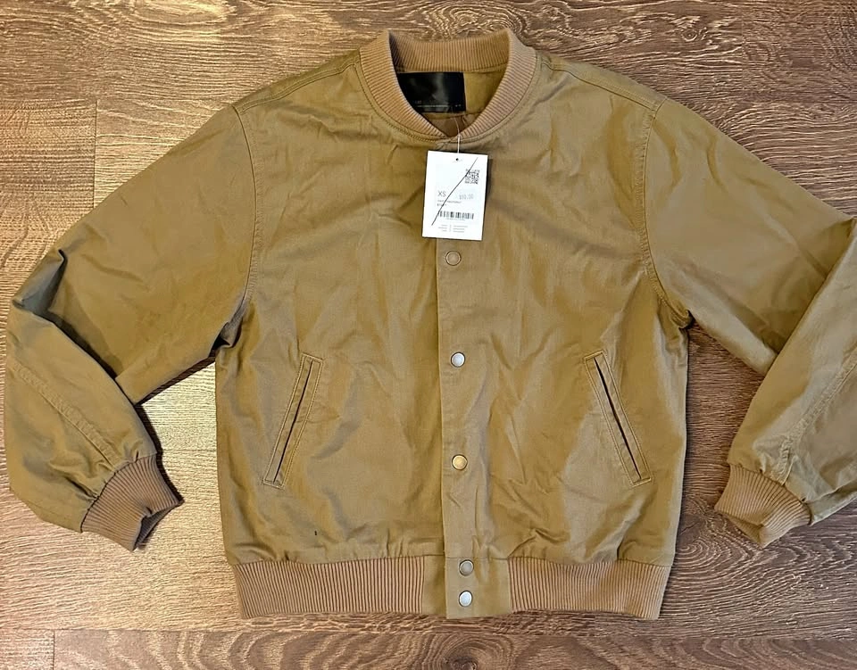 BNWT Oak+Fort Brown Bomber Jacket - Size XS
