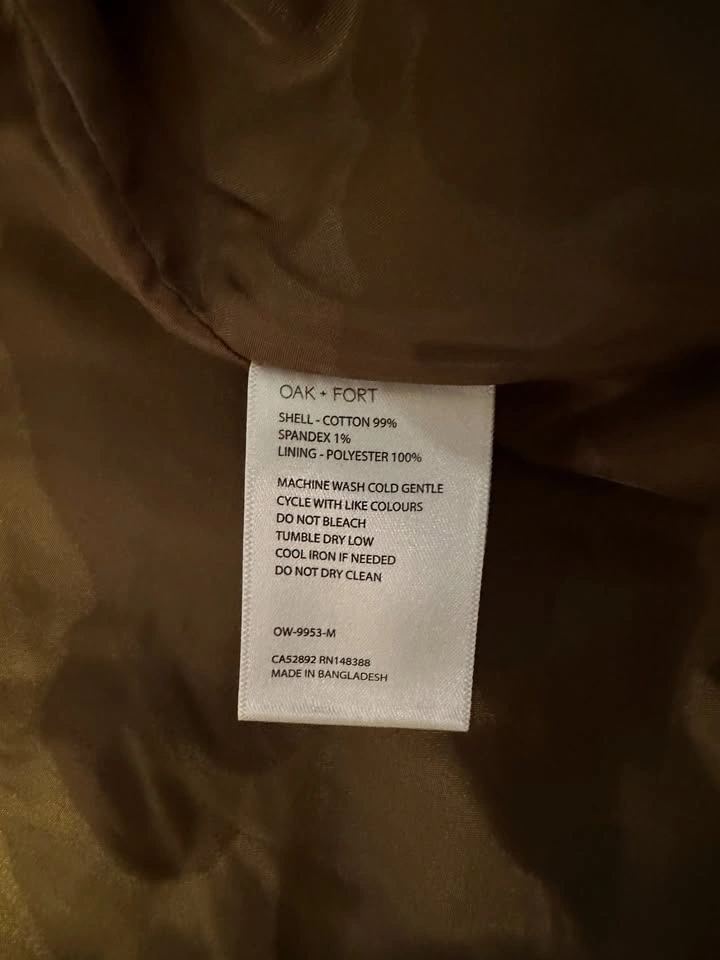 BNWT Oak+Fort Brown Bomber Jacket - Size XS - photo 4