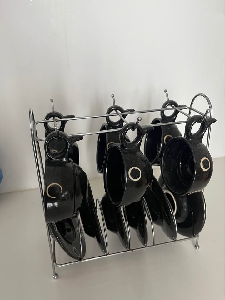 FREE Cup & Saucer Set with Metal Rack☕ - photo 2