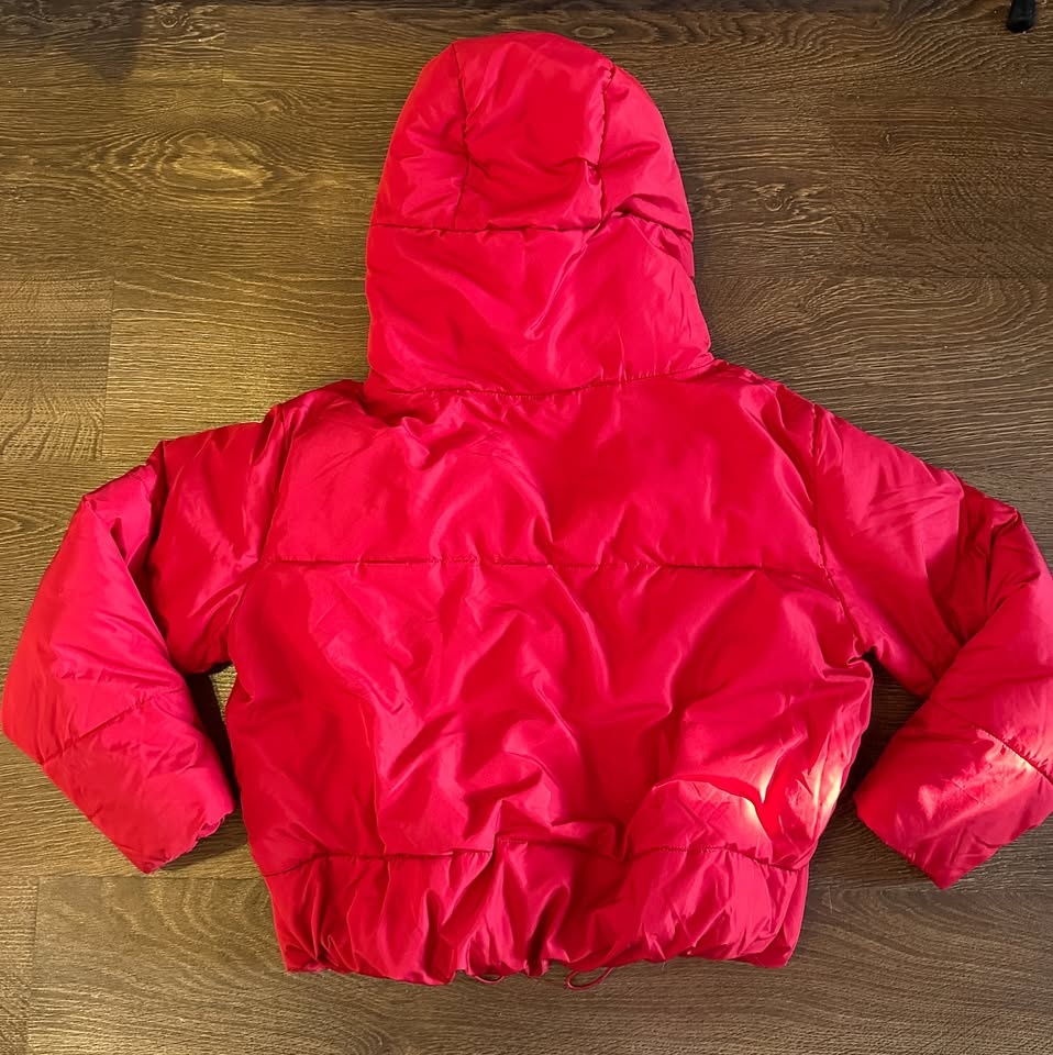 Red Puffer Jacket - Size S - photo 4