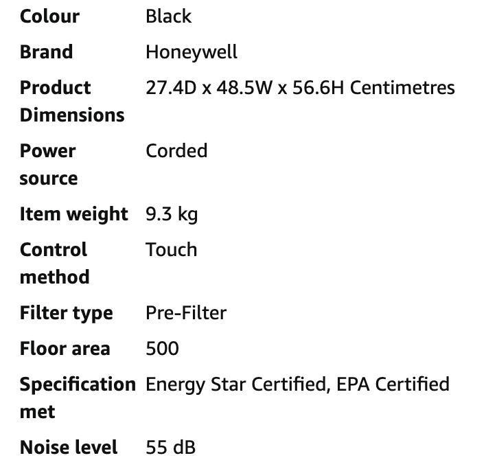 Honeywell HEPA Air Purifier with Air Quality Indicator and Aller - photo 4