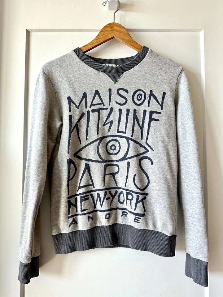 Maison Kitsune Paris New York Andre Crewneck Sweatshirt - Size X