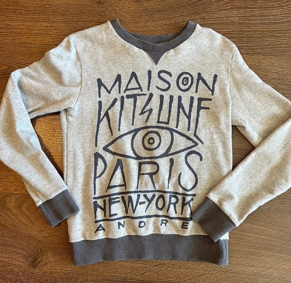 Maison Kitsune Paris New York Andre Crewneck Sweatshirt - Size X - photo 2