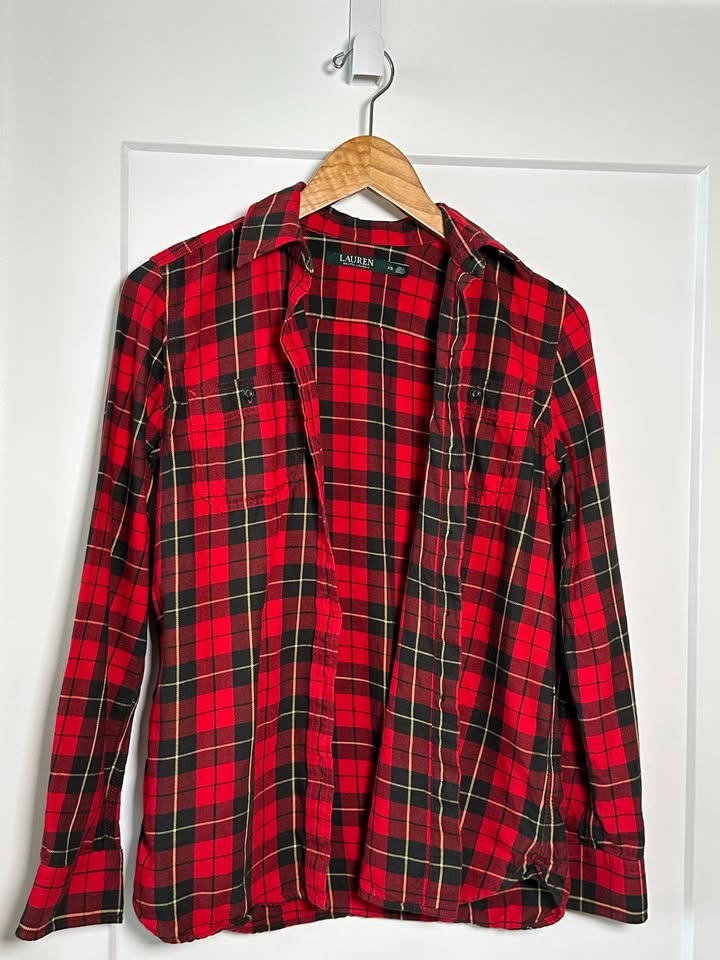 Ralph Lauren Red Button Down Plaid Shirt - Size S - photo 2