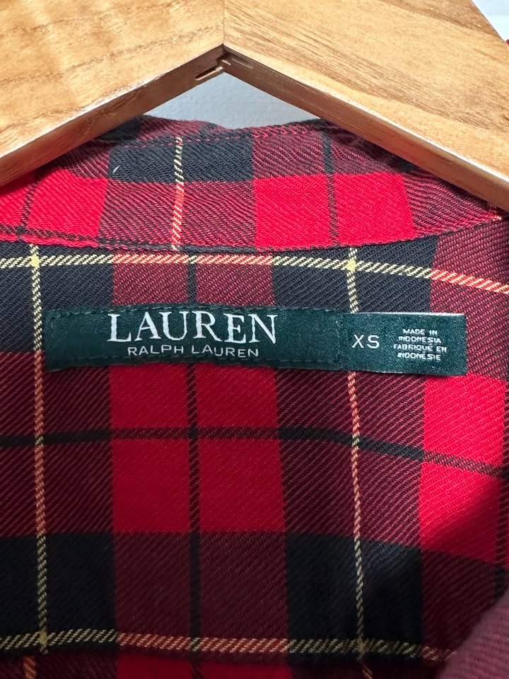Ralph Lauren Red Button Down Plaid Shirt - Size S - photo 3
