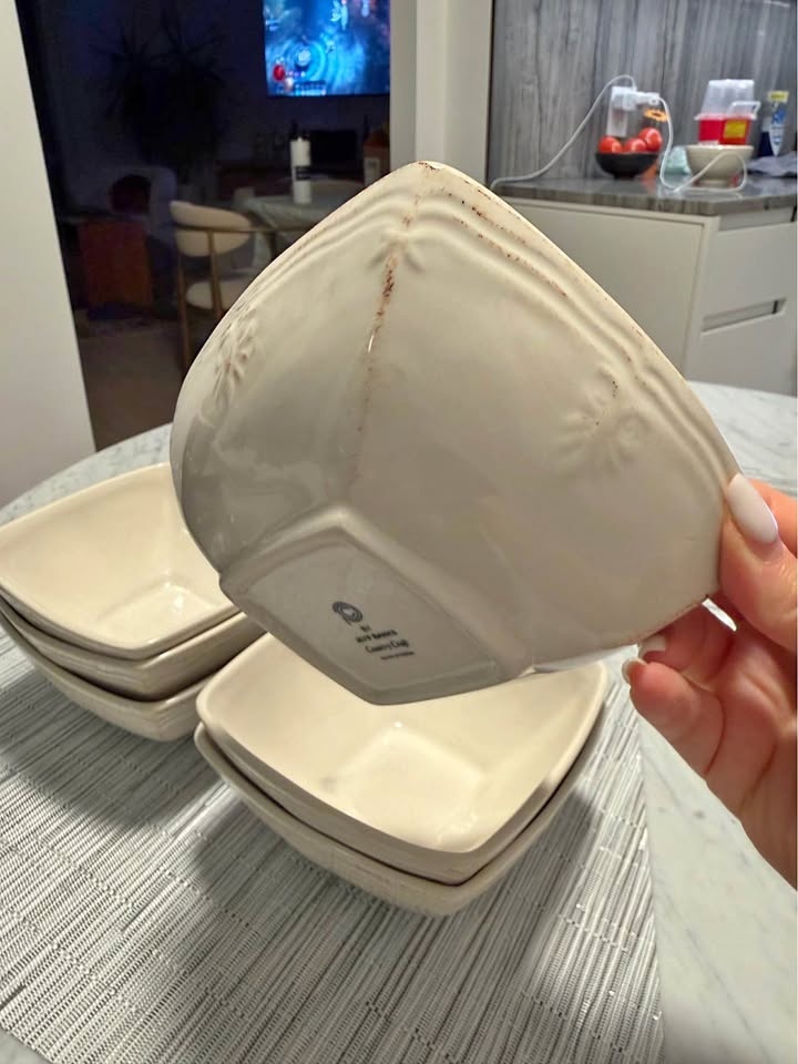 Country Craft by Jeff Banks Square Bowls – Set of 6 (5.5”)