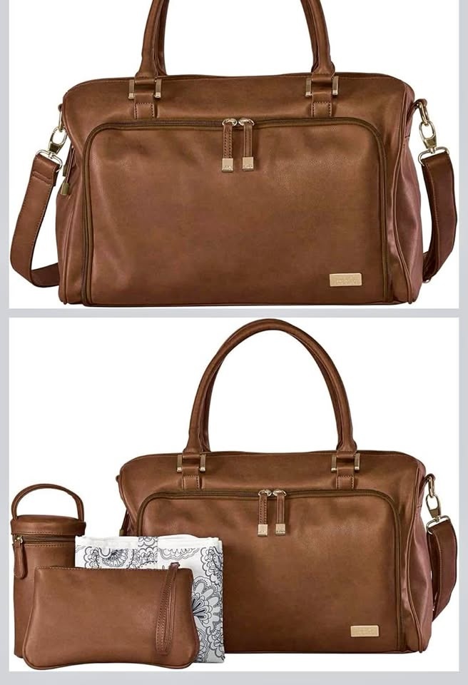 Baby bag [Isoki Double Zip Satchel REDWOOD CHESTNUT]