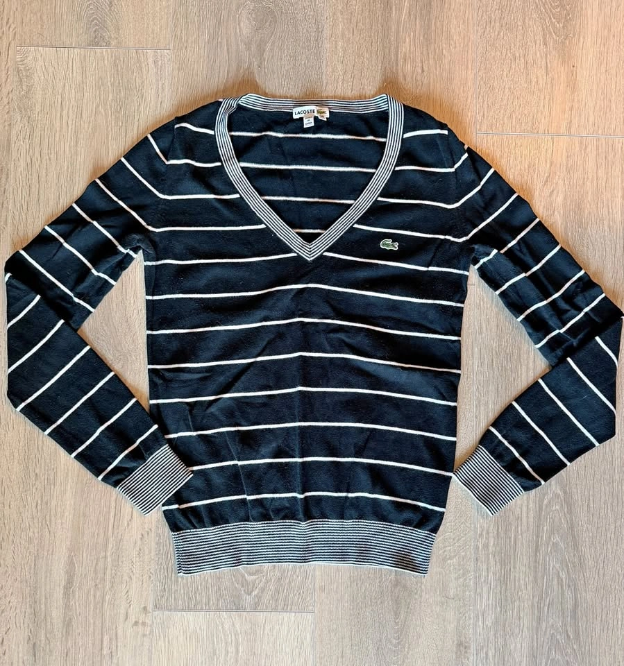 Women's Lacoste V-neck Sweater - Size 36