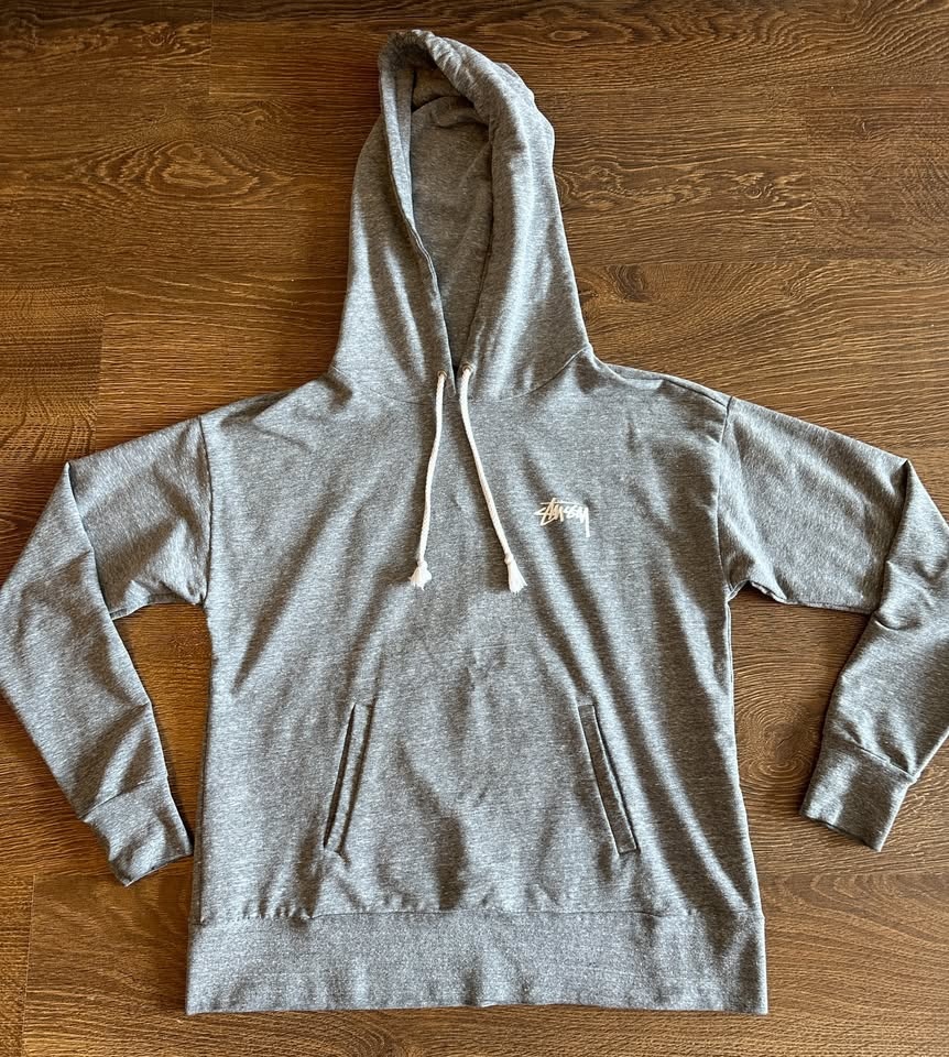 Stussy Vintage Gray Hoodie with Surf Back Graphic - Size S - photo 2