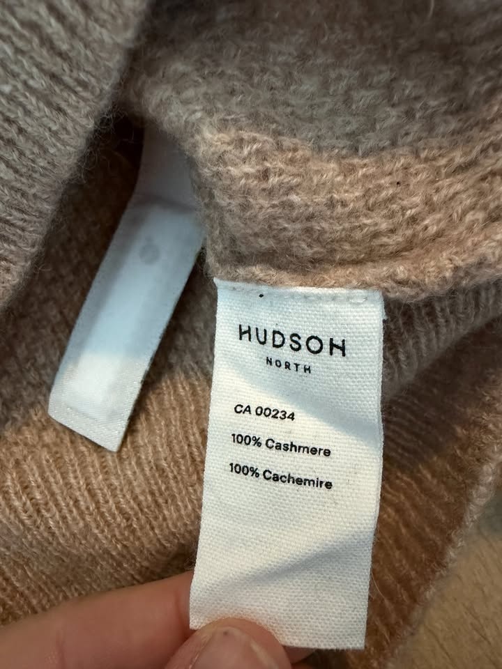 Hudson North Beige Cashmere Turtleneck Sweater - Size S - photo 3
