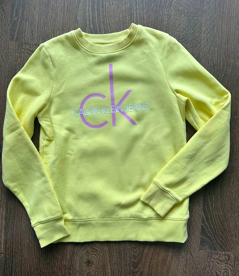 Calvin Klein Jeans Yellow Sweatshirt Size XS