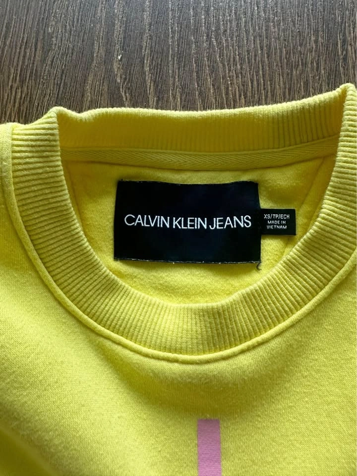 Calvin Klein Jeans Yellow Sweatshirt Size XS - photo 2