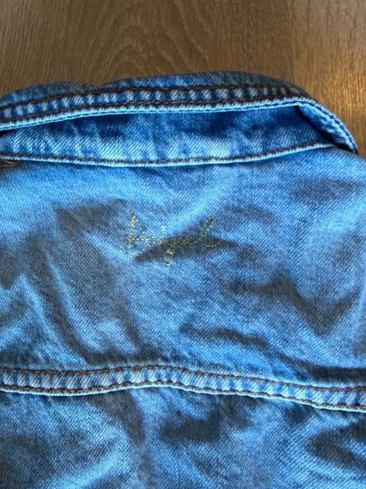 Desigual Embroidered Denim Jacket - Size S - photo 5