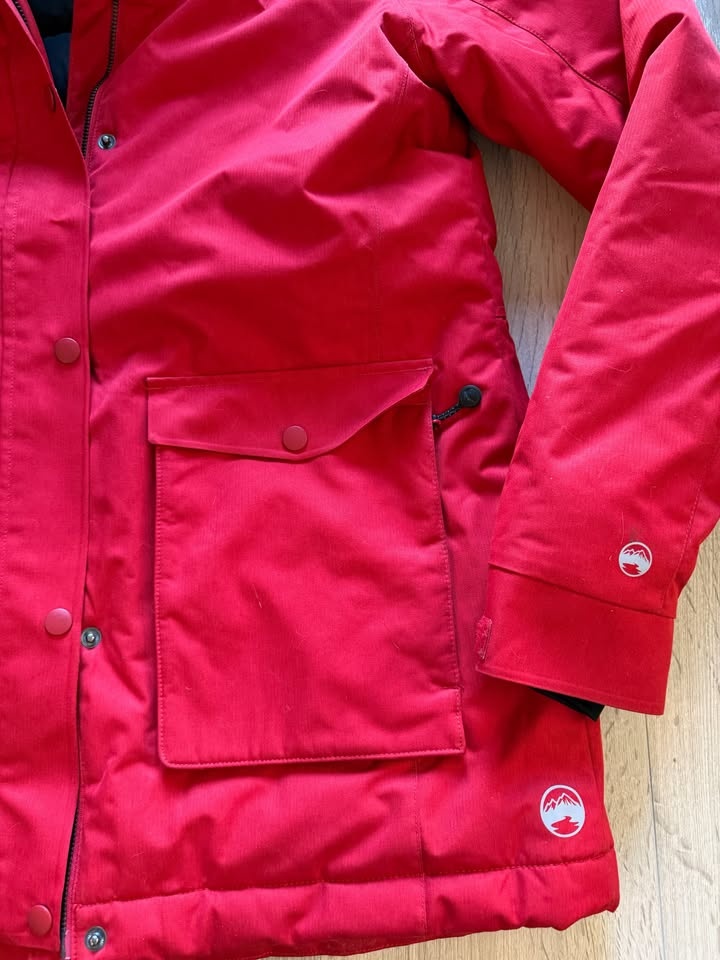 Men's Winter Long Red Parka Jacket - Size M - photo 4