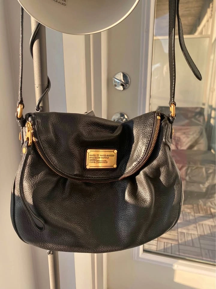 Marc Jacobs Black Leather Crossbody Bag