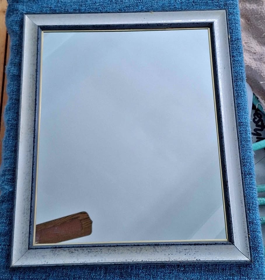 Grayish silver framed mirror 19.25" x 23.25"