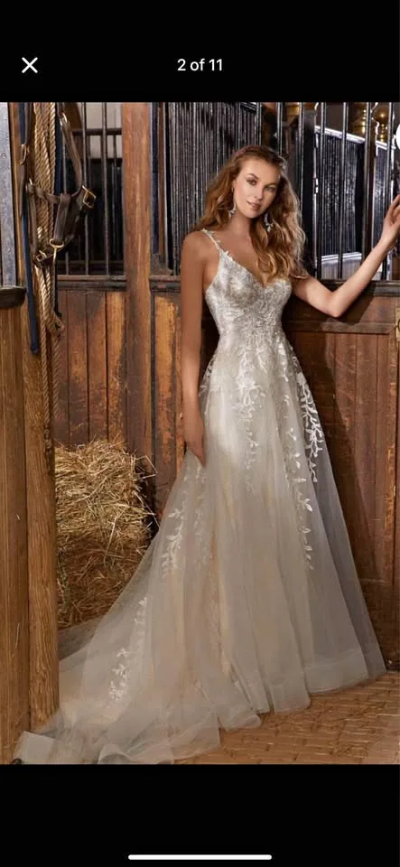 AVAILABLE❗️SALE❗��️MORILEE Wedding Dress Lace A-line thumbnail