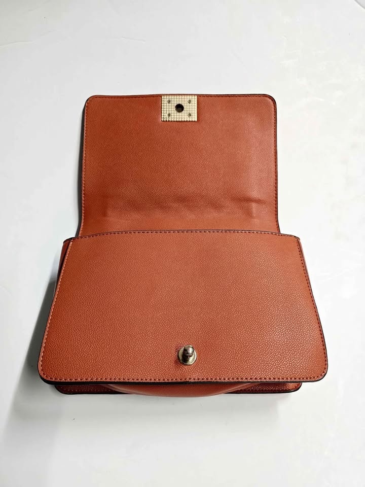 Quilted Purse with Adjustable Straps 'Orangy-Brown' - photo 4