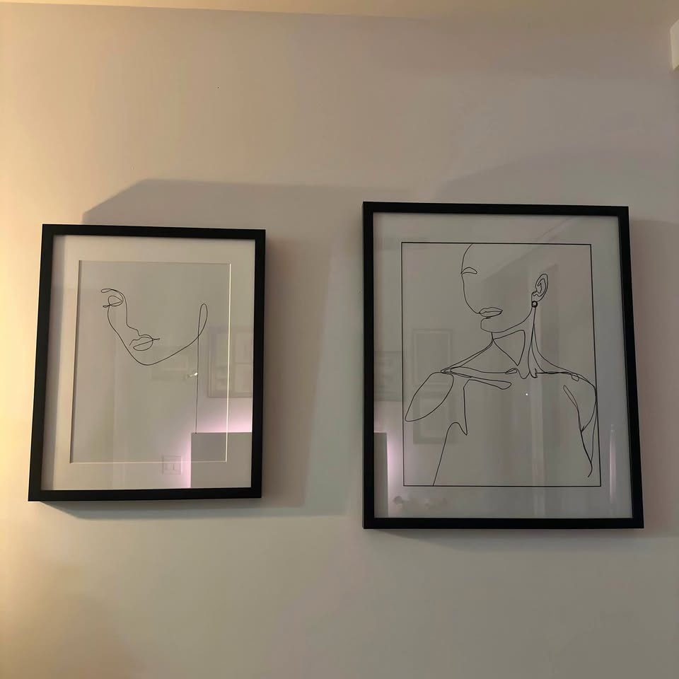 New Line Art Paintings with Frame