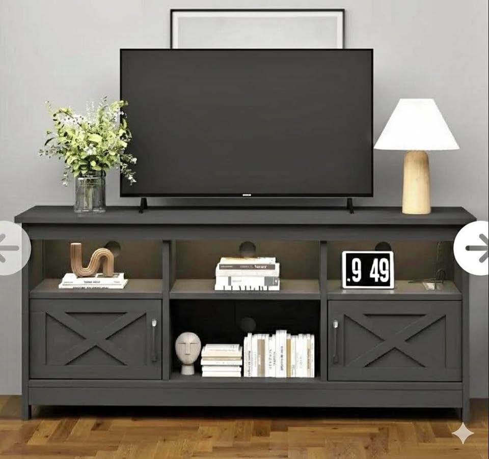 59" Farmhouse LED TV Stand - New