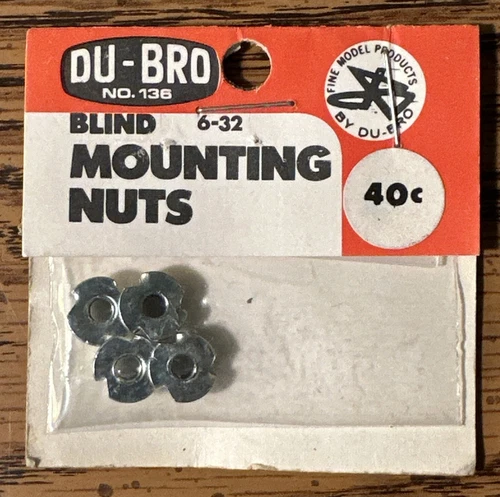 Du-Bro Cat. No. 136 | 6-32 Blind Mounting Nuts