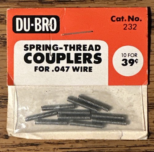 Du-Bro Cat. No. 232 | Spring-Thread Couplers for .047 Wire