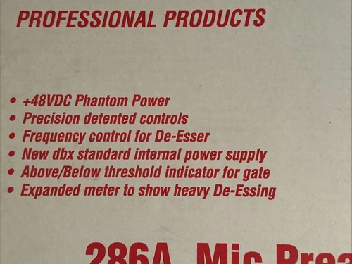 DBX 286A Mic Preamp/Processor - photo 2