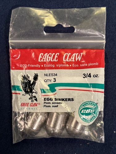 Eagle Claw NLES34 | 3/4 oz. Egg Sinkers (3)