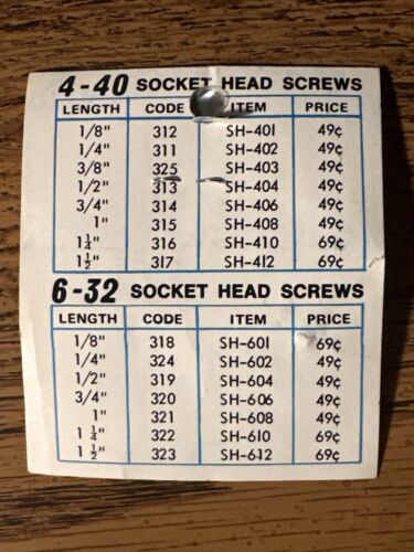 Carl Goldberg #312 | 4-40 x 1/8" Socket Head Screws - photo 2