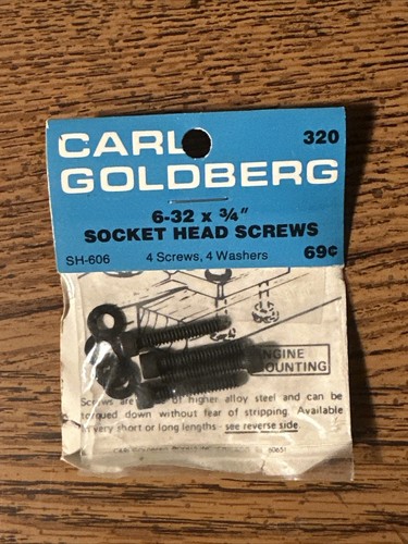 Carl Goldberg #320 | 6/32 x 3/4" Socket Head Screws