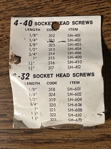 Carl Goldberg #320 | 6/32 x 3/4" Socket Head Screws - photo 2