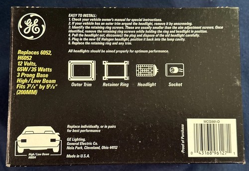 GE H6054 High/Low Beam Halogen Vehicle Light - photo 4