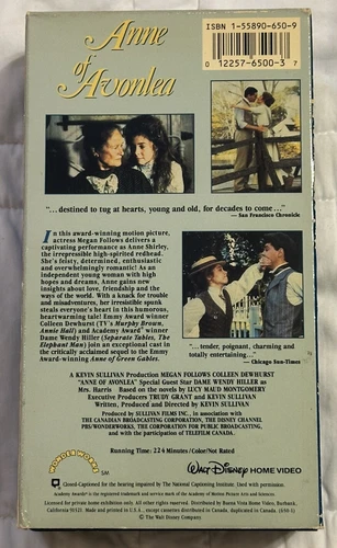 Anne of Avonlea VHS (2-Tape Set, 1987) - photo 2