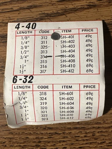 Carl Goldberg #323 | 6-32 x 1 1/2 Socket Head Screws - photo 2