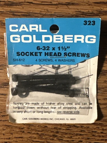 Carl Goldberg #323 | 6-32 x 1 1/2 Socket Head Screws - photo 3