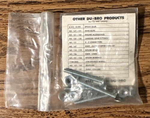 Du-Bro Cat. No. 177 | 4 Aircraft Quality Bolt Sets (6-32 x 1 1/4 - photo 2