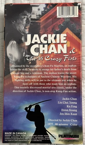 Jackie Chan & The 36 Crazy Fists (VHS, 1977) - photo 2