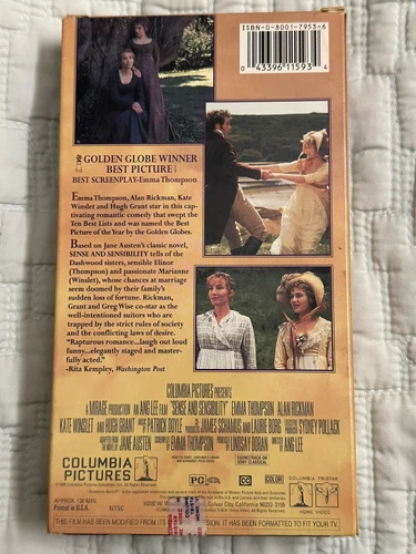 Sense And Sensibility VHS Movie (1996) - photo 2