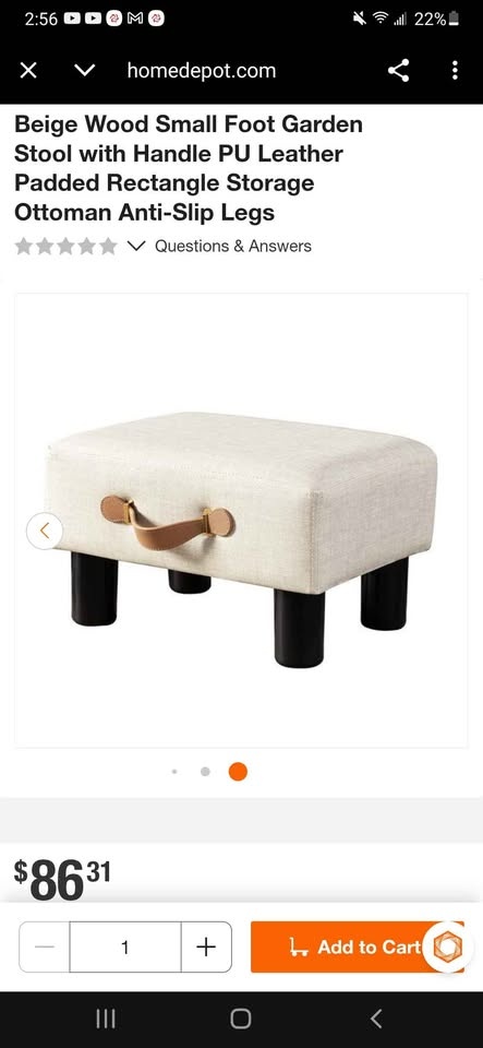 Small Foot Stool with Handle - photo 4